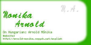 monika arnold business card